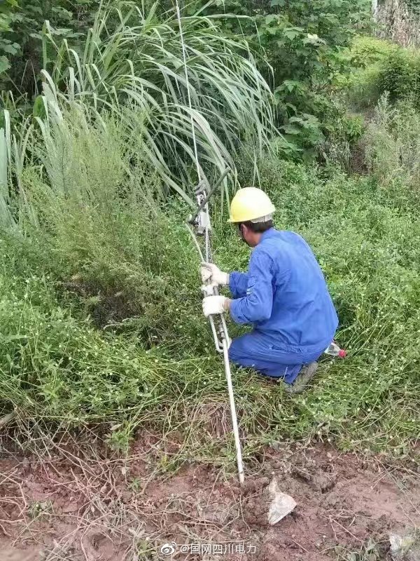 资阳供电公司奔忙在各个工程施工现场上可以电杆架线下可以做拉线