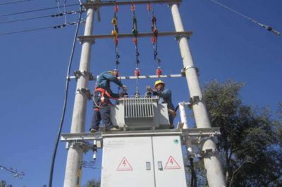 马叫旺村电力改造 新装200千伏安变压器