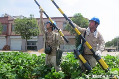 涟水县供电公司在10千伏方渡121线三队变紧固接地螺栓