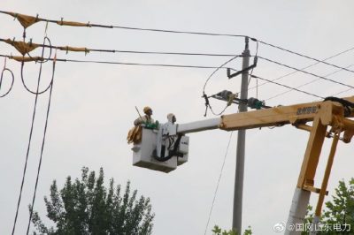 昌邑市供电公司完成10千伏辛置支线31号杆实施带电作业