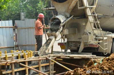 宁阳县供电公司安排专人盯守宁阳彩山110千伏变电站输电工程建设现场