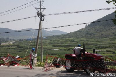 费县供电公司新架设35千伏朱田站10千伏开发线