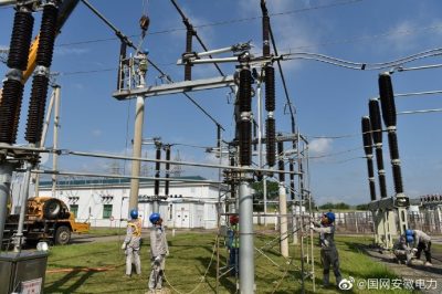 安庆供电公司对宿松县220千伏黎河变电站进行改造