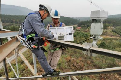 500kV线路安装可视化在线防山火监测装置