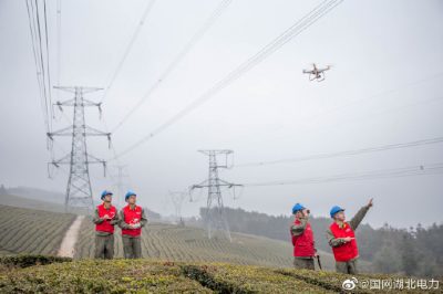 无人机巡查宜昌市秋千坪村500kV峡林线