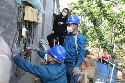 城关街道月庄樱桃大棚区检修用电线路