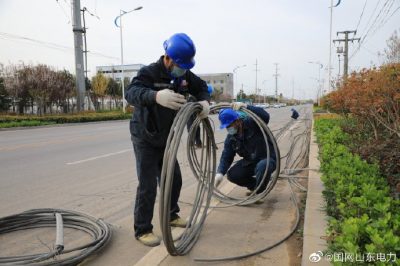 国网梁山：10千伏赵坝线芦里支线施工改造