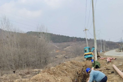 环山公路乳山段供电线路搬迁改造工程施工