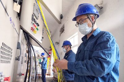 35kV崮山变电站进行设备改造施工