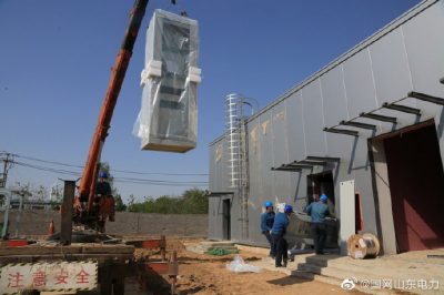 夏津县供电公司35千伏田庄变电站建设现场