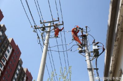 滨城区供电公司对10千伏郭王线进行线路检修