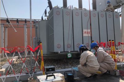 泗阳输变电运检中心开展电力设备检修预试工作