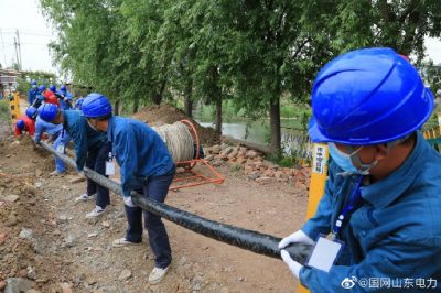 孟庄镇10千伏东外环线进行电缆下地改造