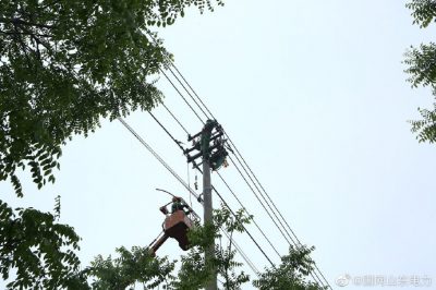 紧急抢修同杆双回线路a相线路断裂