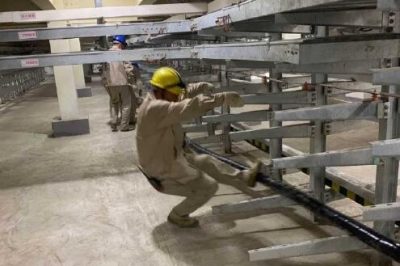 110kV雁栖变电站电缆夹层电缆敷设工作