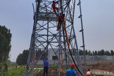 安装固定终端塔电缆 制作安装引流线