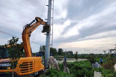 对前锋镇张集7号变低压线路进行电网改造