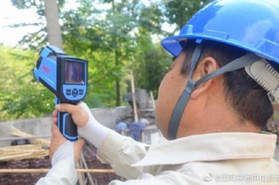 对南山竹海5A级景区的供电设备开展红外测温工作