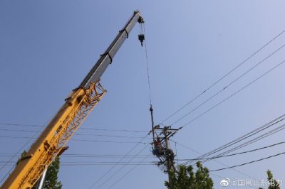 对10千伏葛沟一支线进行农网检修改造施工