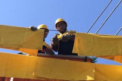 10千伏大西韩035线路进行带电接引流线