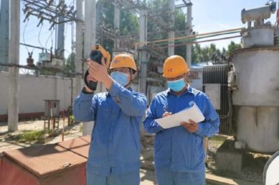对35千伏董村变电站进行节前巡视测温