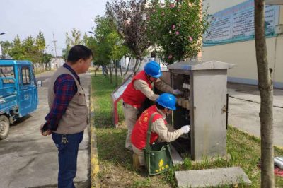 重新规划宋集中学用电线路设备