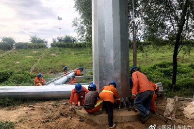 假期施工不停歇 变电站建设提速度