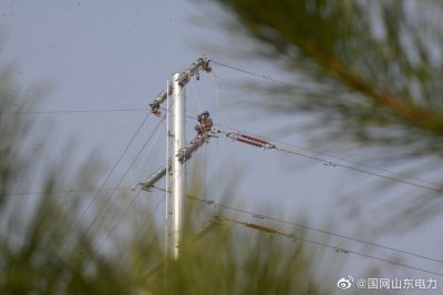 110千伏城阎丰线9号至19号铁塔导线