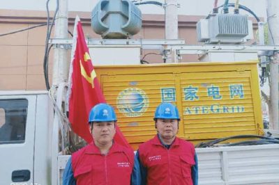 到辛集市武装部进行征兵工作体检保电工作