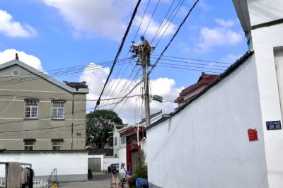 对合丰村曹家泾配变进行低压线路改造
