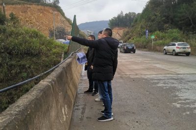配网设计人员奔赴涟源毛交Ⅰ、Ⅱ 线新建工程现场进行实地采点、测量、收资工作