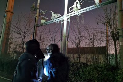对辖区内的线路、设备进行夜间高负荷时段红外测温工作